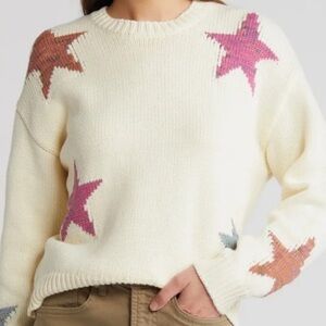 RAILS Cream Zoe Ivory Rainbow Stars Sweater